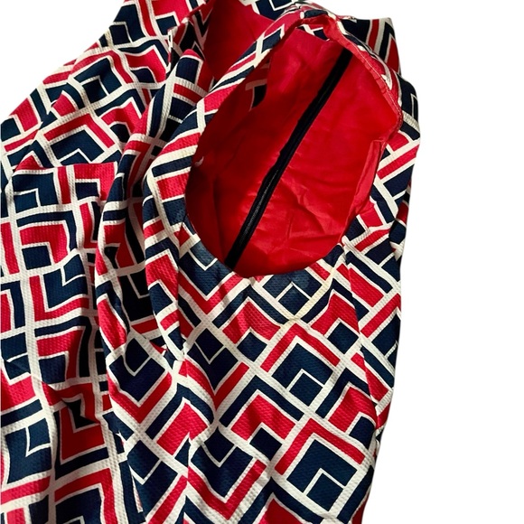 GAP Size 10 Pink White & Blue Geometric Dress - Picture 10 of 14